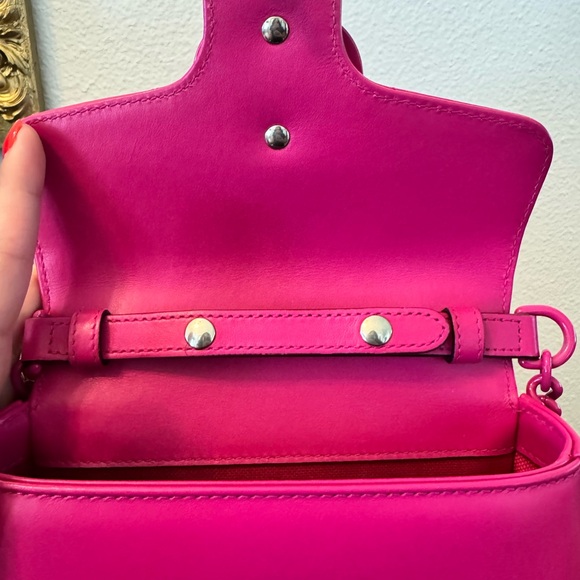 Gucci hot pink leather, GG Mormont with handle mini. - Picture 7 of 10